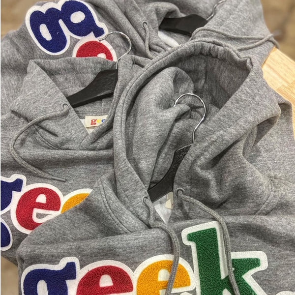 HEATHER GREY CLASSIC GEEK HOODIE